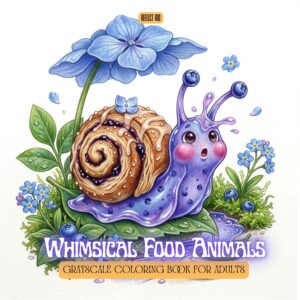 Whimsical Food Animals – Printable Coloring Pages for Adults (Digital PDF)