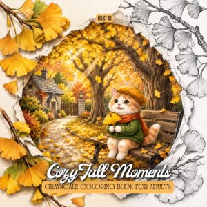 Cozy Fall Moments – Printable Coloring Pages for Adults (Digital PDF)