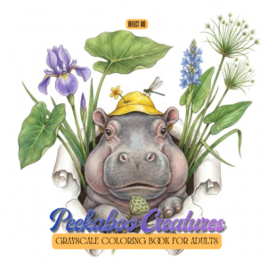 Peekaboo Creatures – Printable Coloring Pages for Adults (Digital PDF)