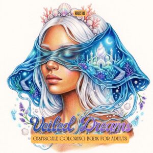 Veiled Dreams – Printable Coloring Pages for Adults (Digital PDF)